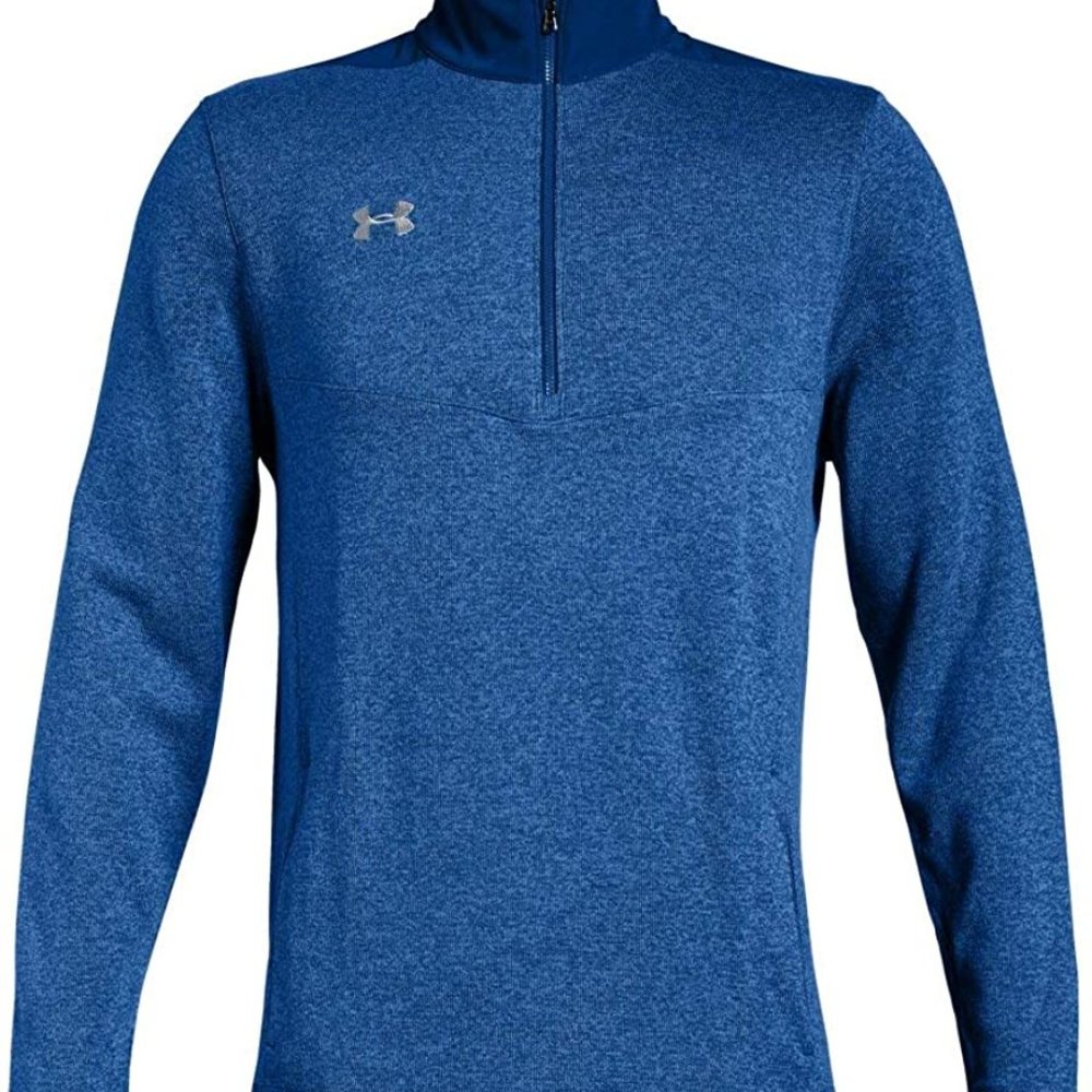 Under Armour Men's UA Peak Performance Fleece 1/4 Zip-Blue Heather-Small